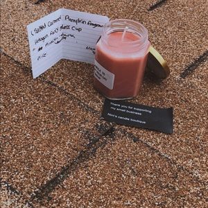 Homemade salted caramel pumpkin candles